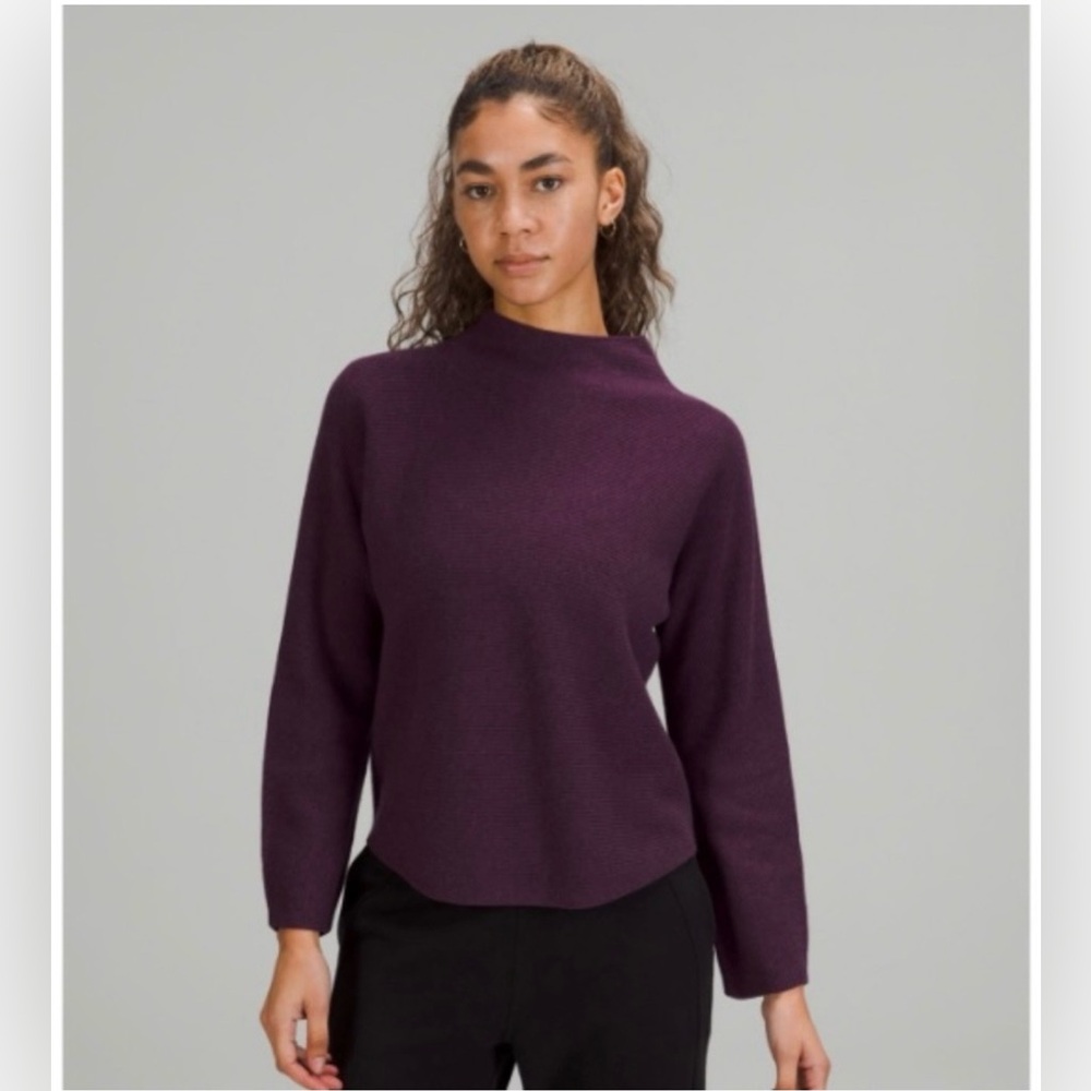 lululemon athletica Deep‎ Purple mock neck Sweater